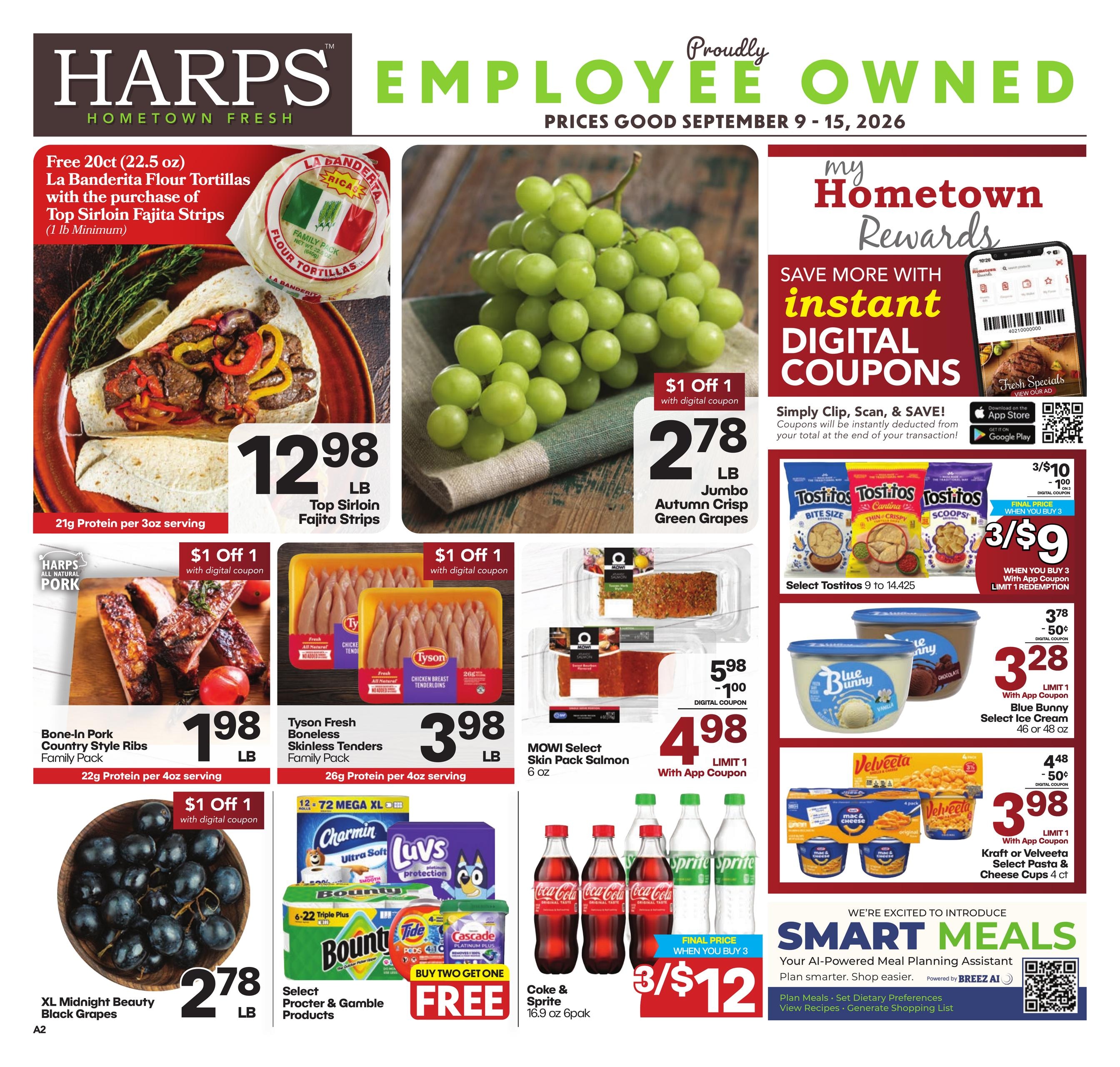 Harps Foods weekly ad page 1