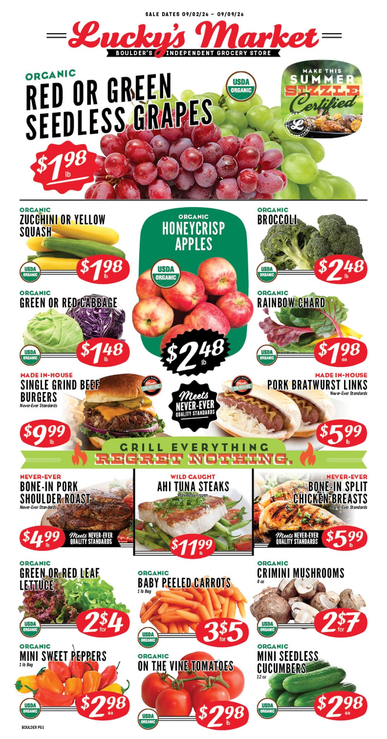 Lucky's Market weekly ad page 1