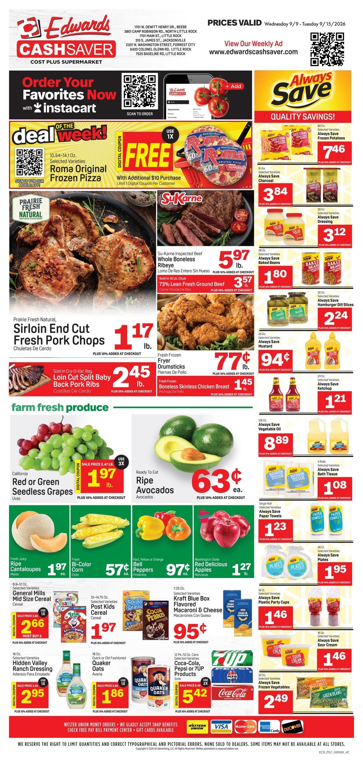 Edwards Cash Saver weekly ad page 1