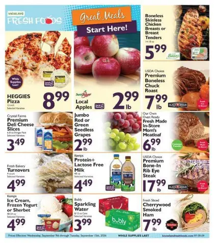 Knowlan's Fresh Foods Indexed Weekly