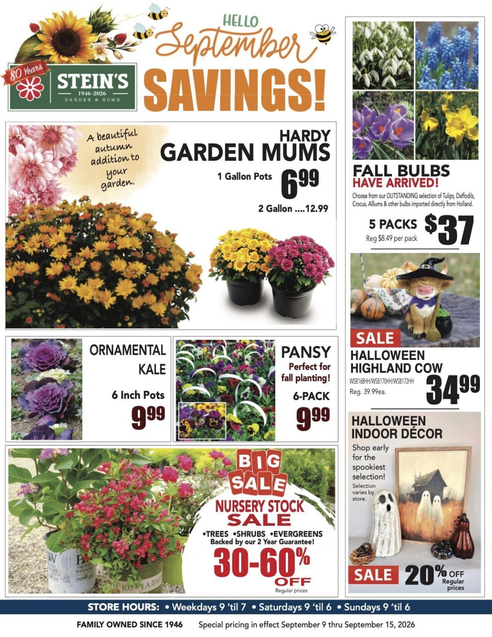 Stein's Garden and Home weekly ad page 1