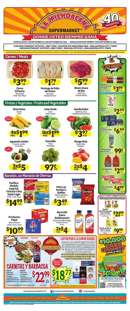 La Michoacana Supermarket Indexed Weekly