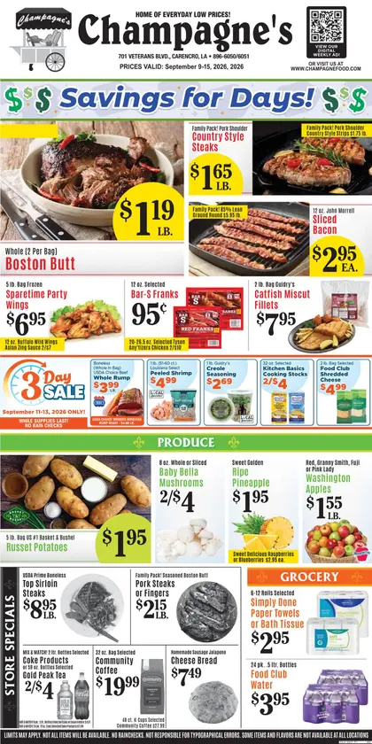 Champagne’s Market Indexed Weekly Ad