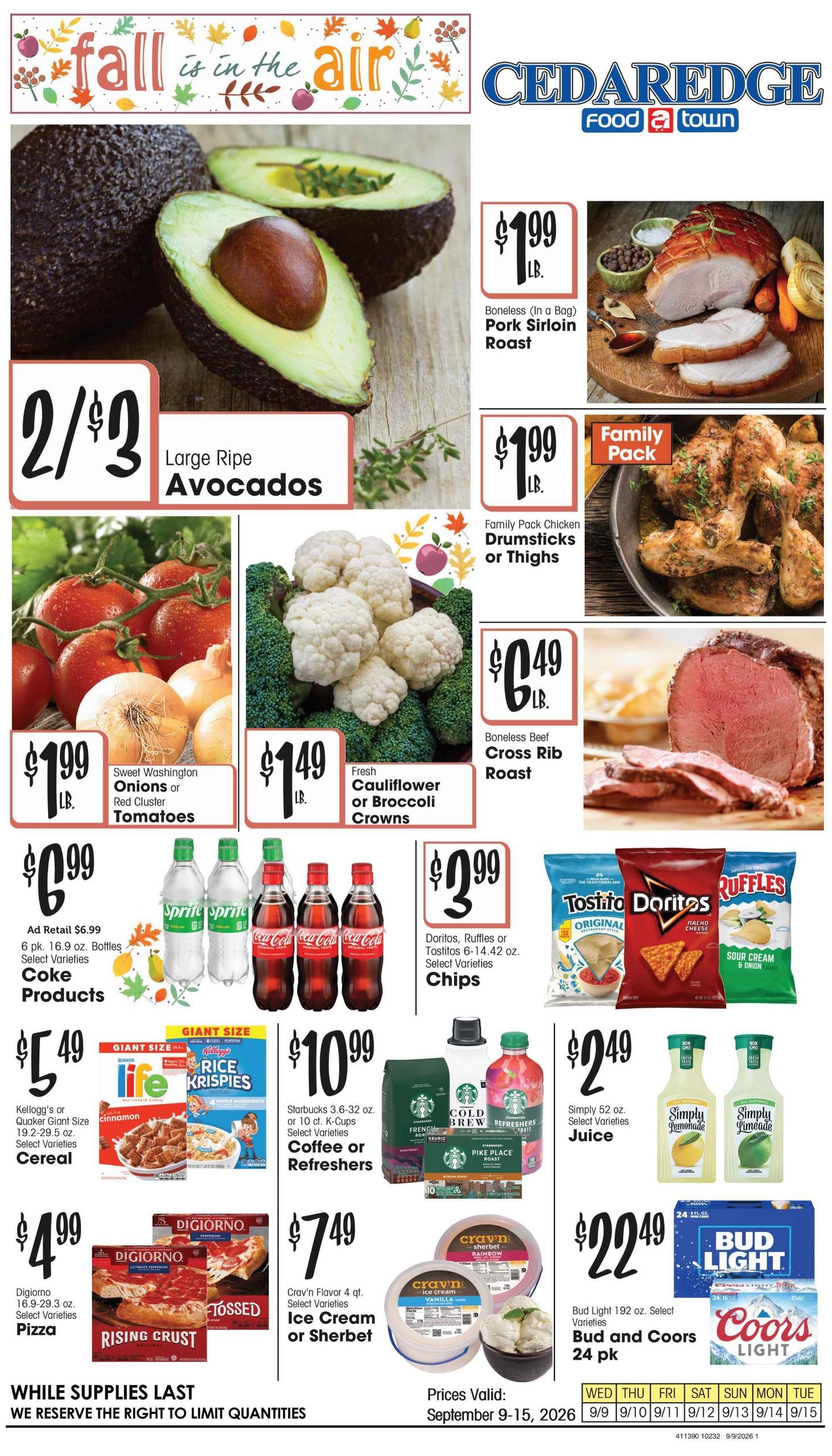 Cedaredge Foodtown weekly ad page 1