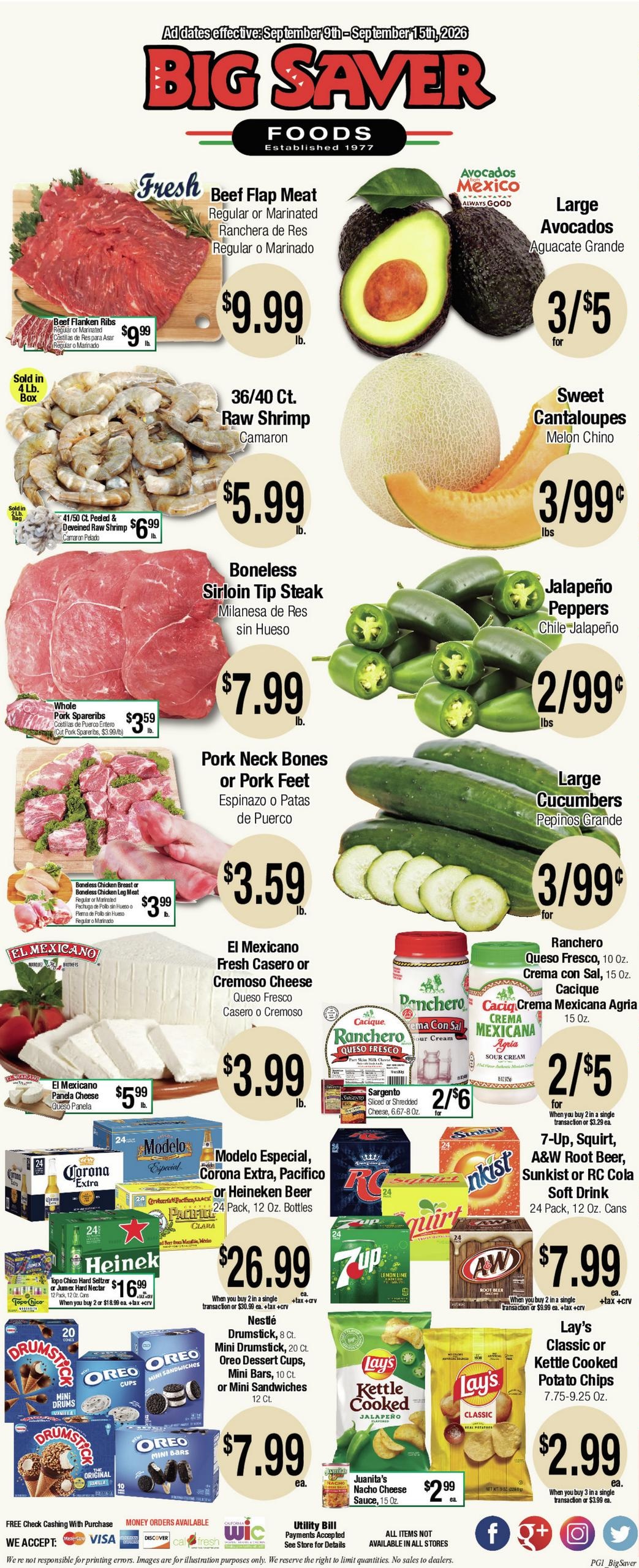 Big Saver Foods weekly ad page 1