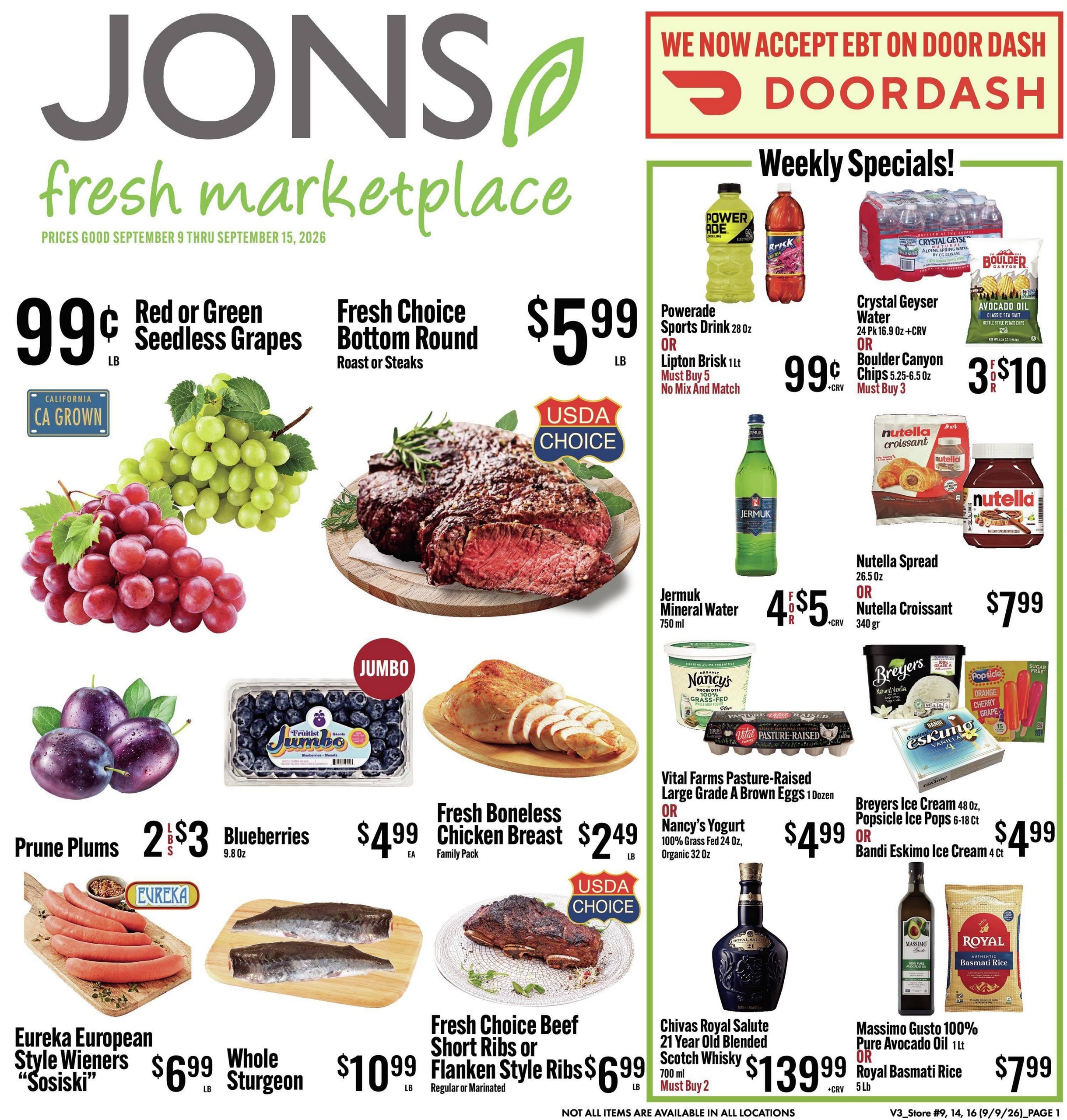 Jons International Marketplace weekly ad page 1