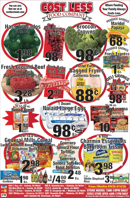 Cost Less Foods Indexed Weekly