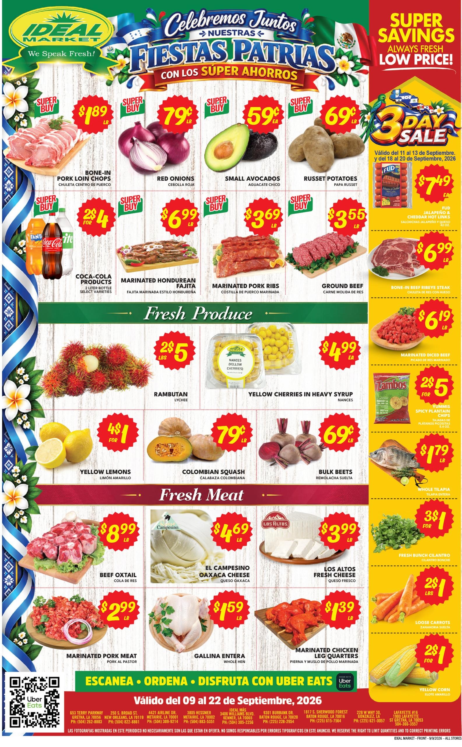 Ideal Market weekly ad page 1