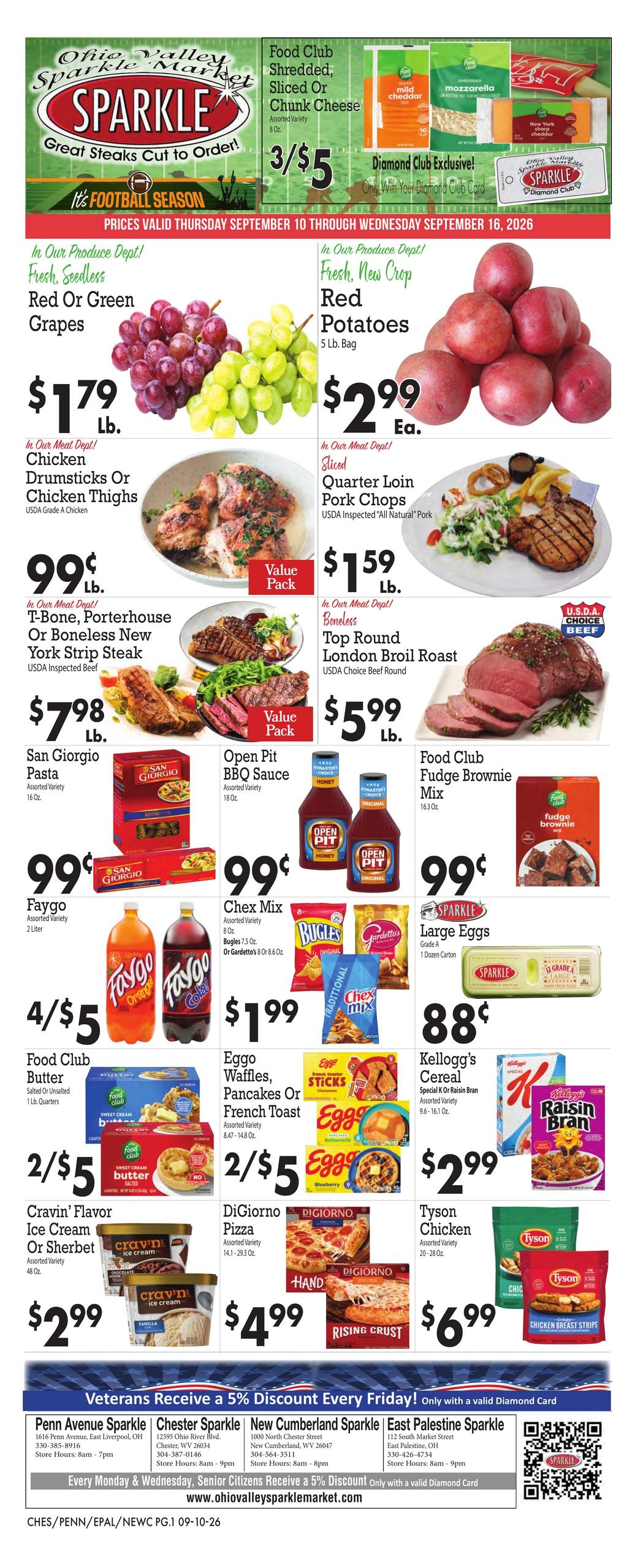 Sparkle Markets weekly ad page 1