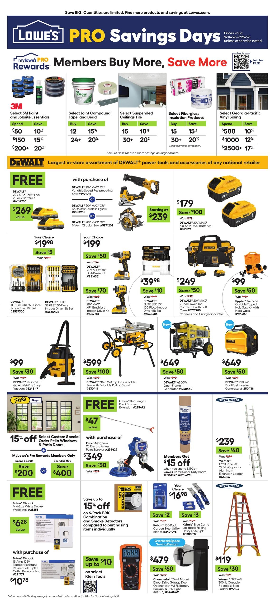 Lowe's weekly ad page 1