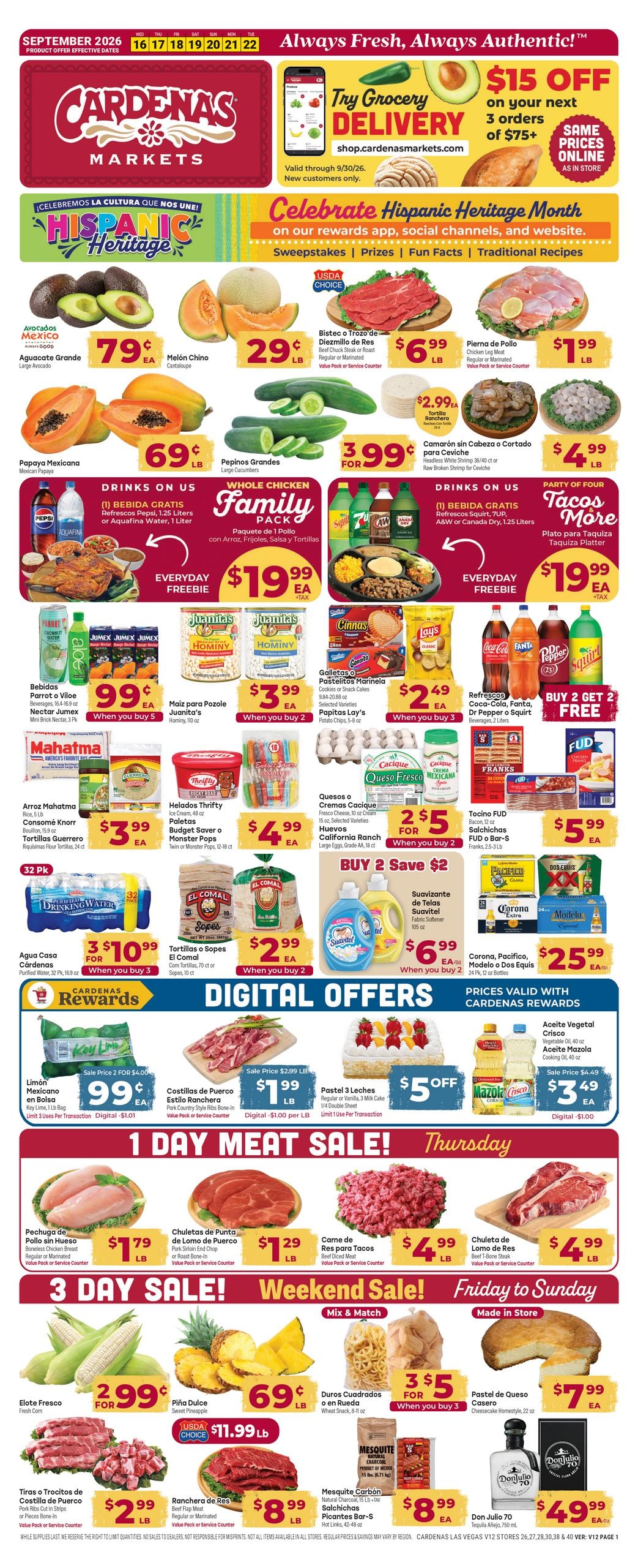 Cardenas Markets weekly ad page 1