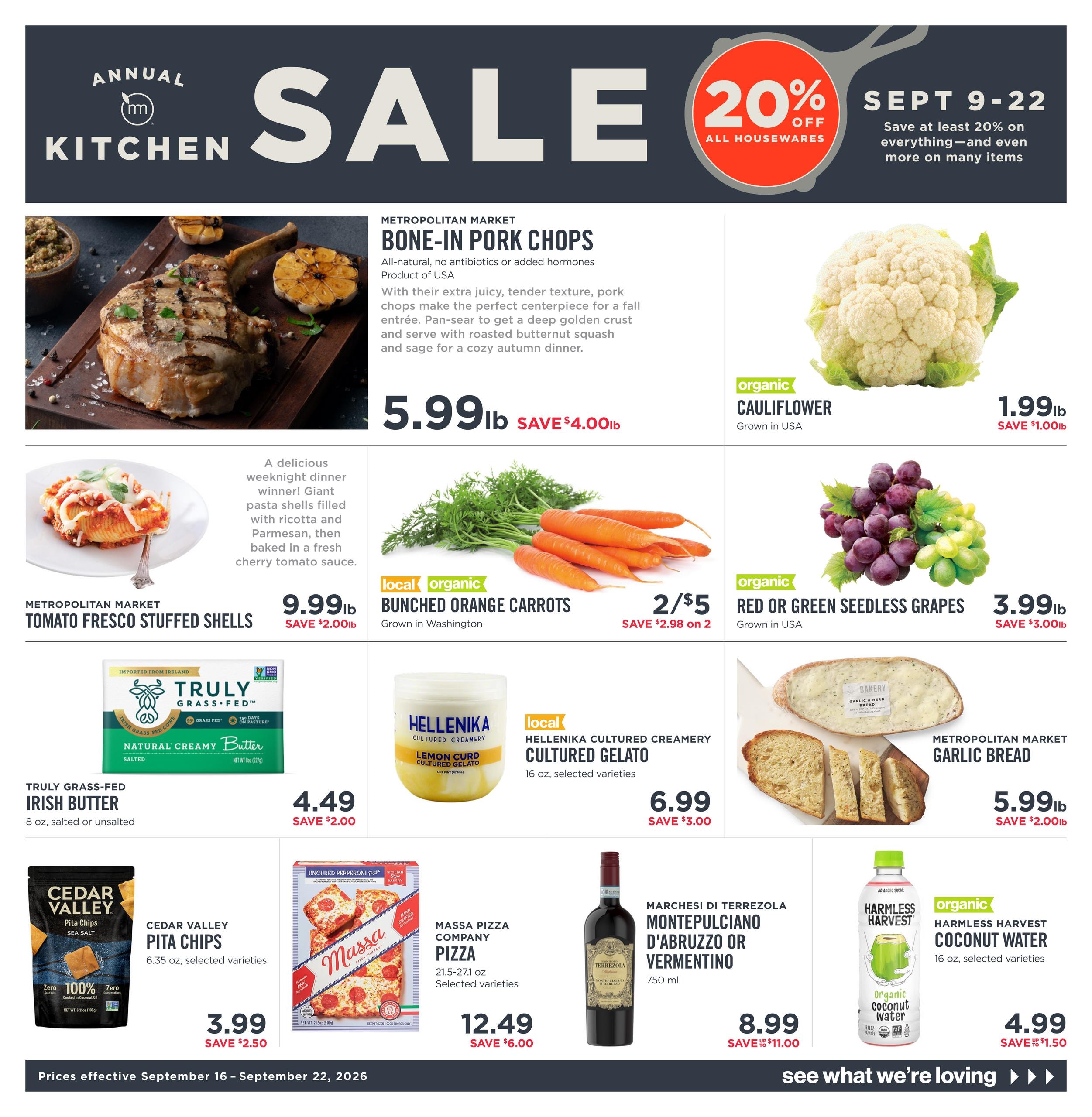 Metropolitan Market weekly ad page 1