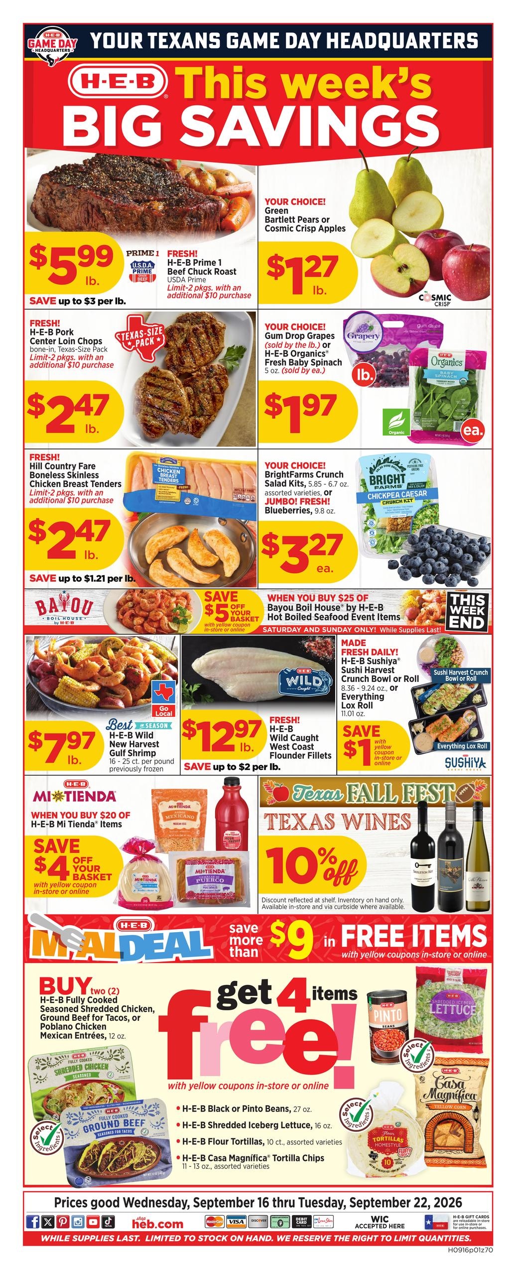 H-E-B weekly ad page 1