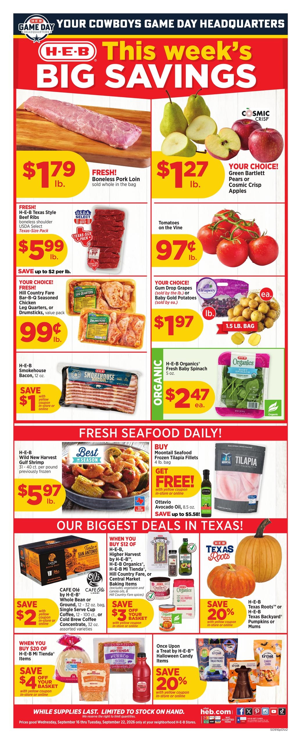 H-E-B weekly ad page 1