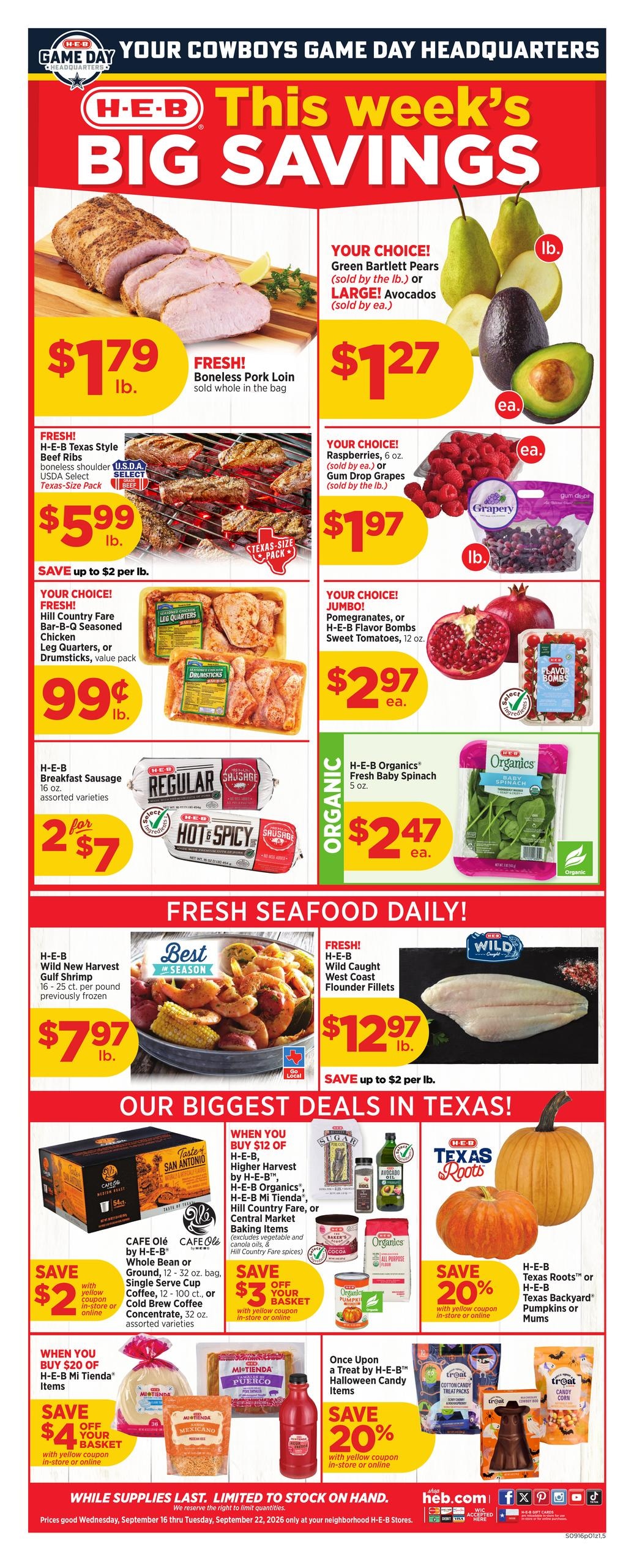 H-E-B weekly ad page 1