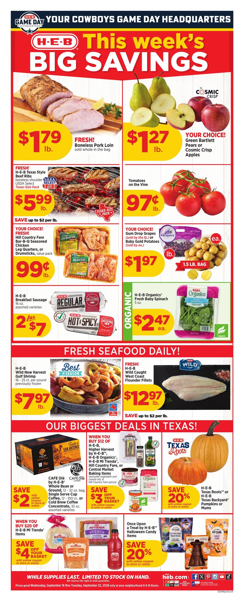 H-E-B weekly ad page 1