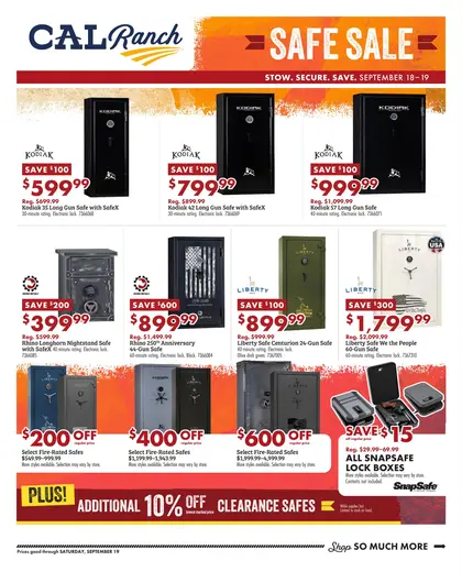 C-A-L Ranch Stores Safe Sale