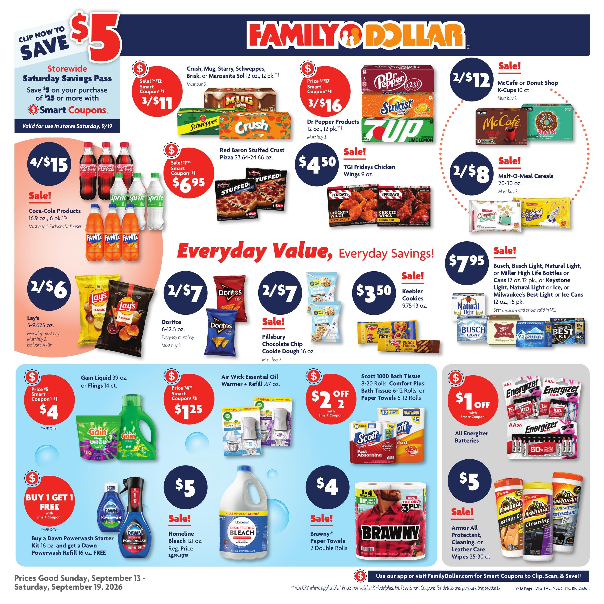 Family Dollar weekly ad page 1