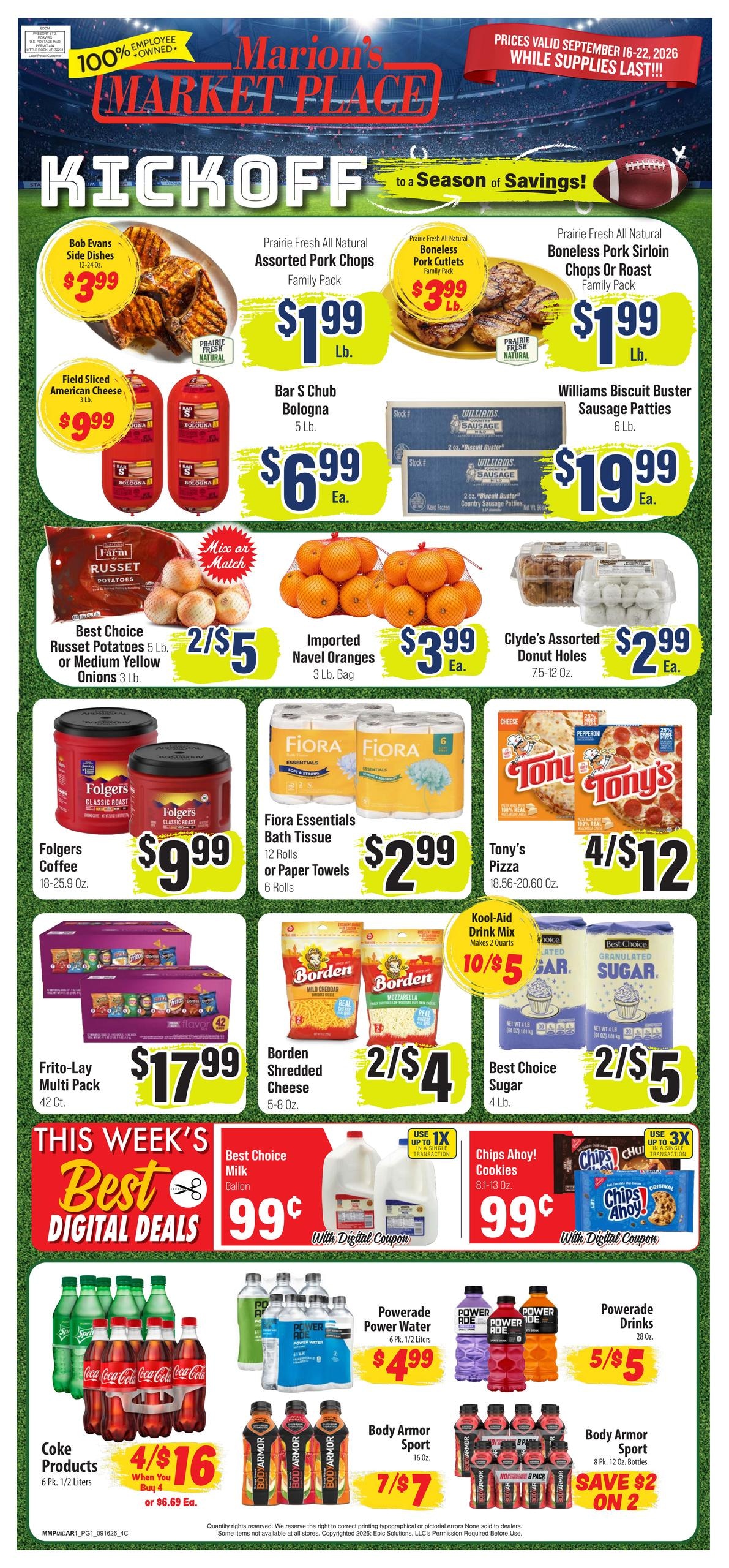 Market Place weekly ad page 1