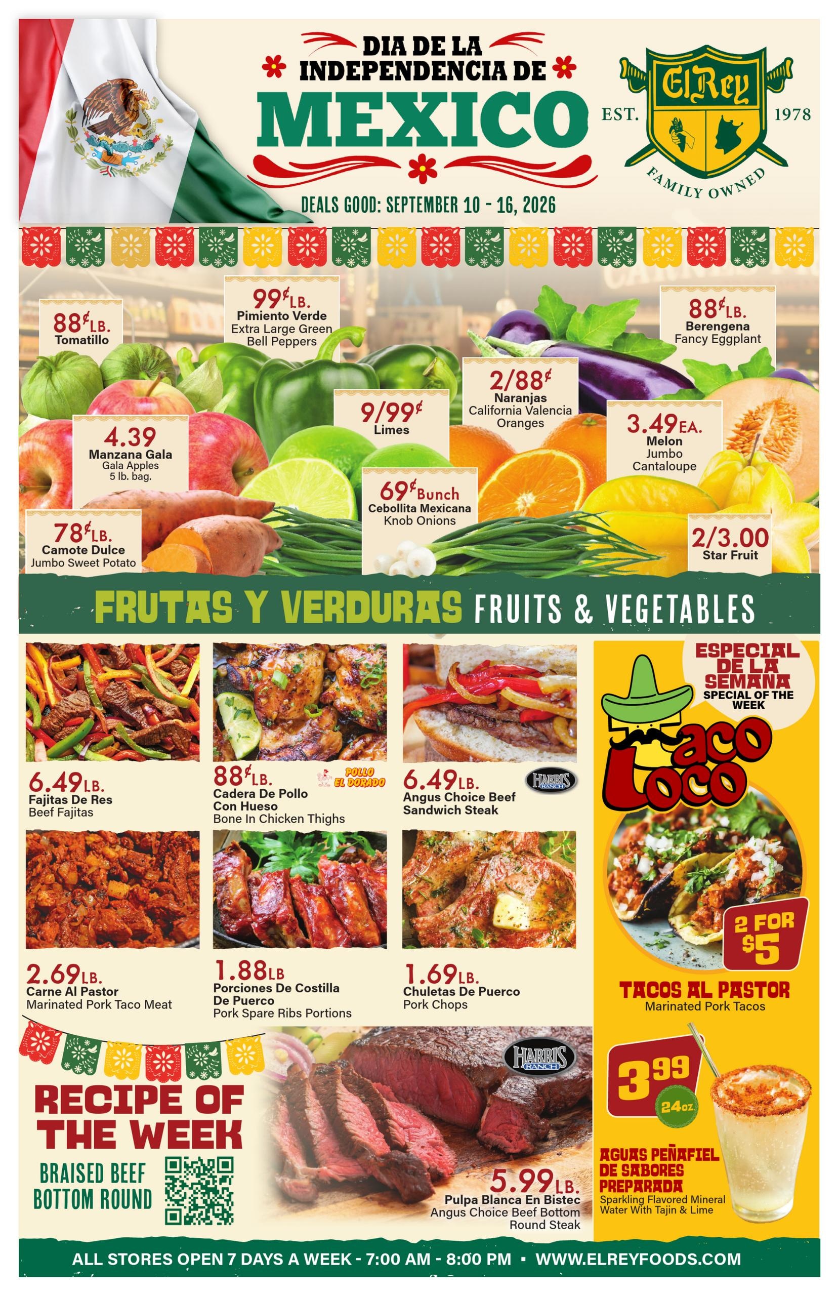 El Rey Foods weekly ad page 1