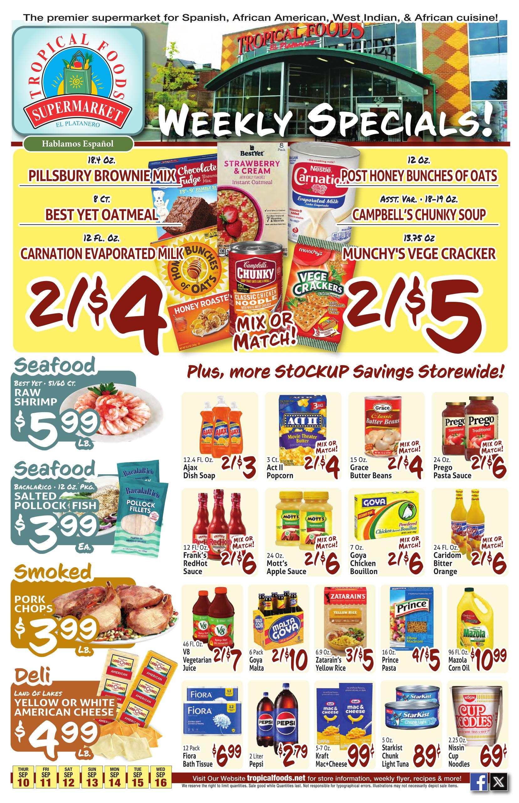 Tropical Foods Supermarket weekly ad page 1