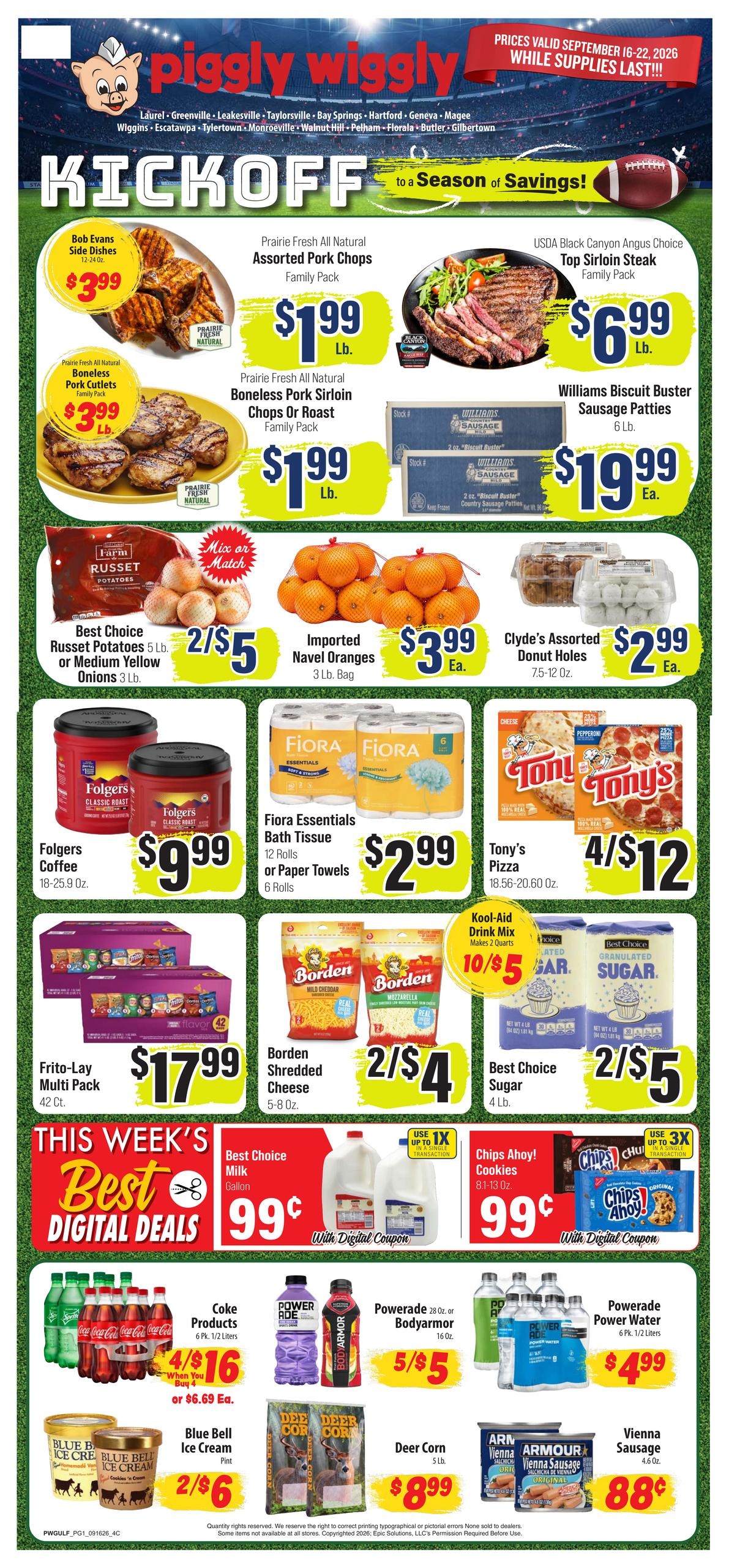 Piggly Wiggly weekly ad page 1