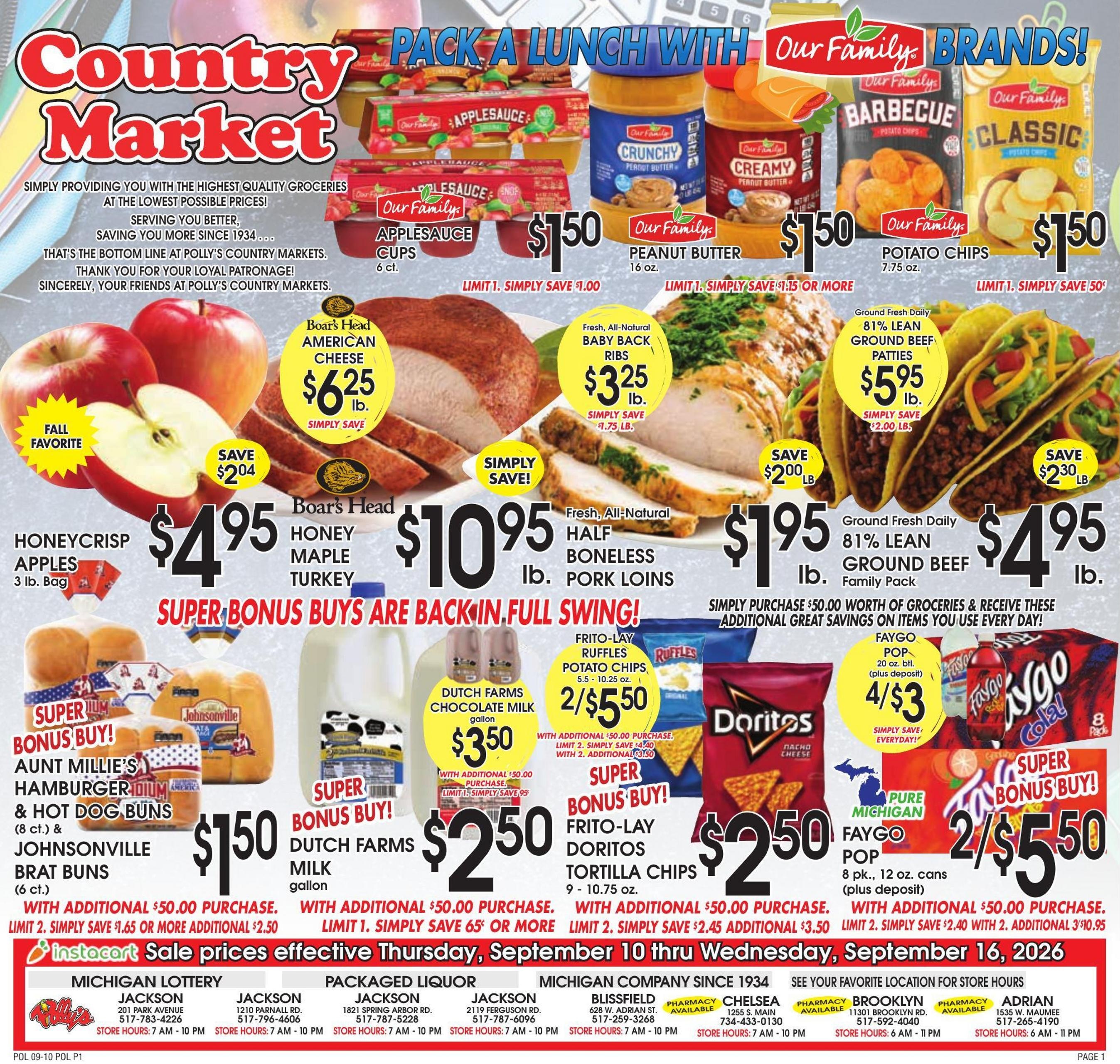 Country Market weekly ad page 1