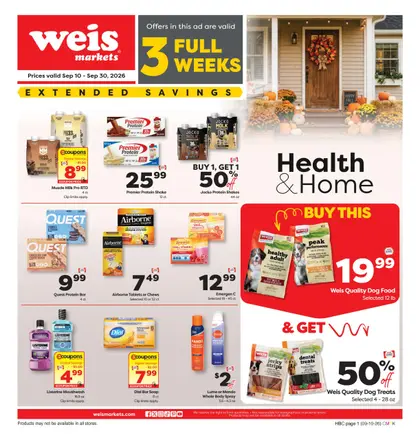 Weis Markets Monthly Home