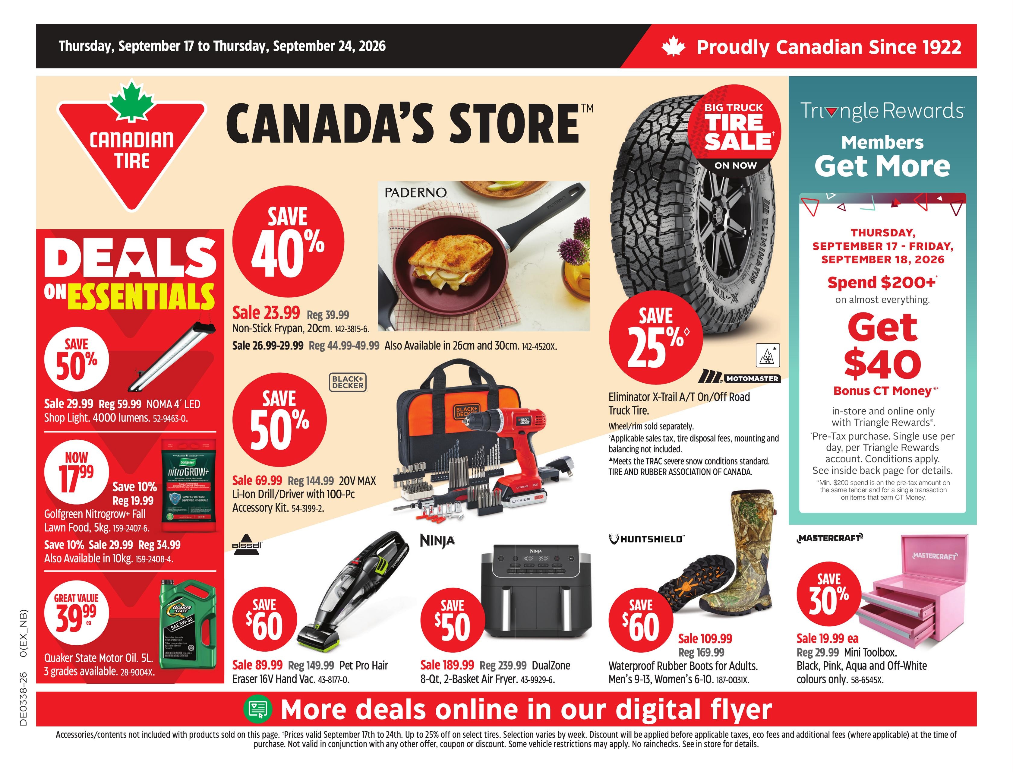Canadian Tire flyer page 1