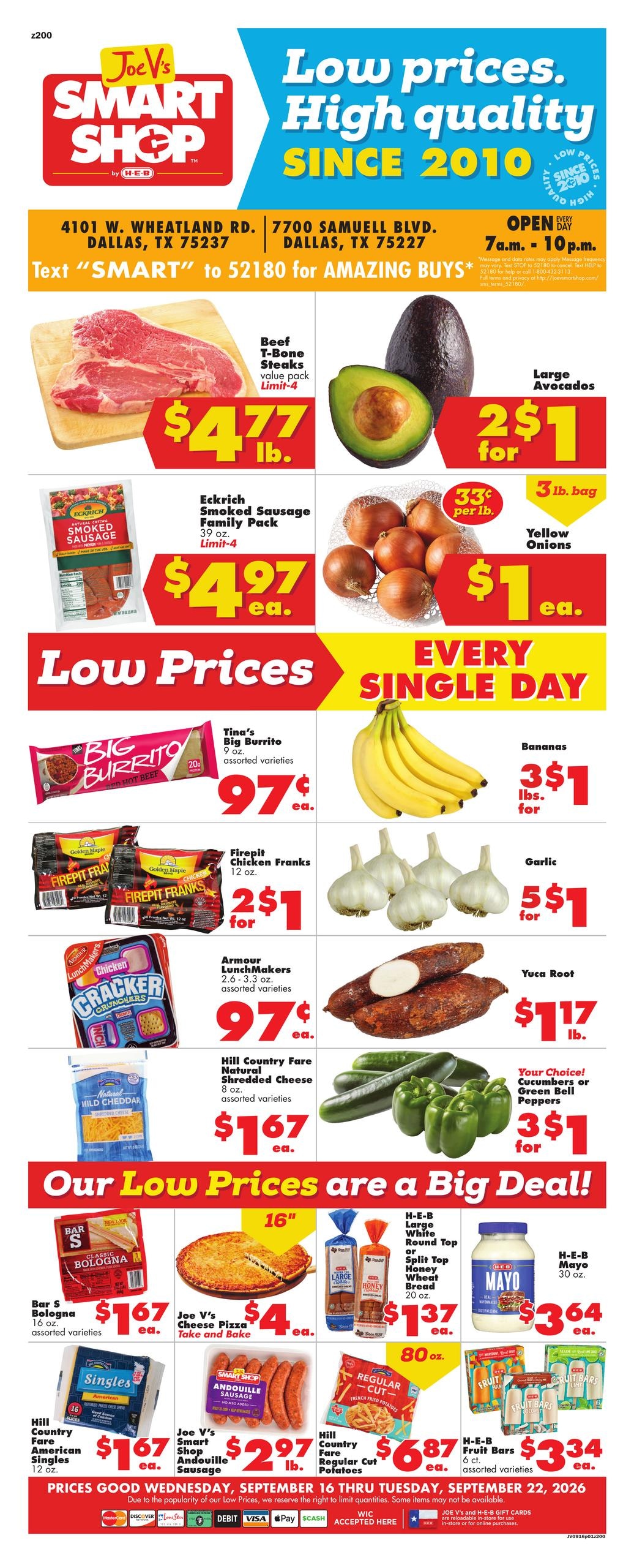 Joe V's Smart Shop weekly ad page 1