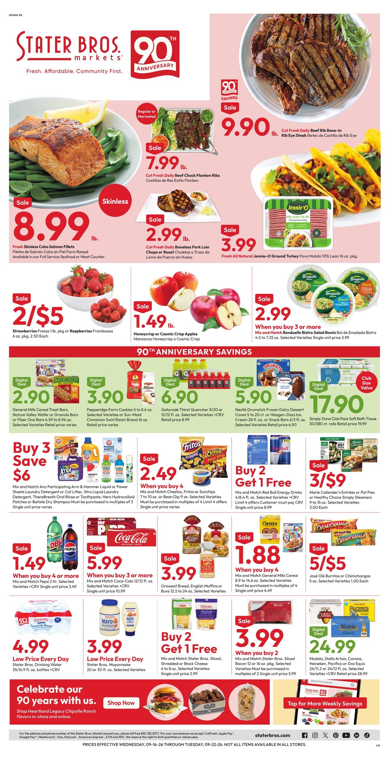 Stater Bros. Markets weekly ad page 1
