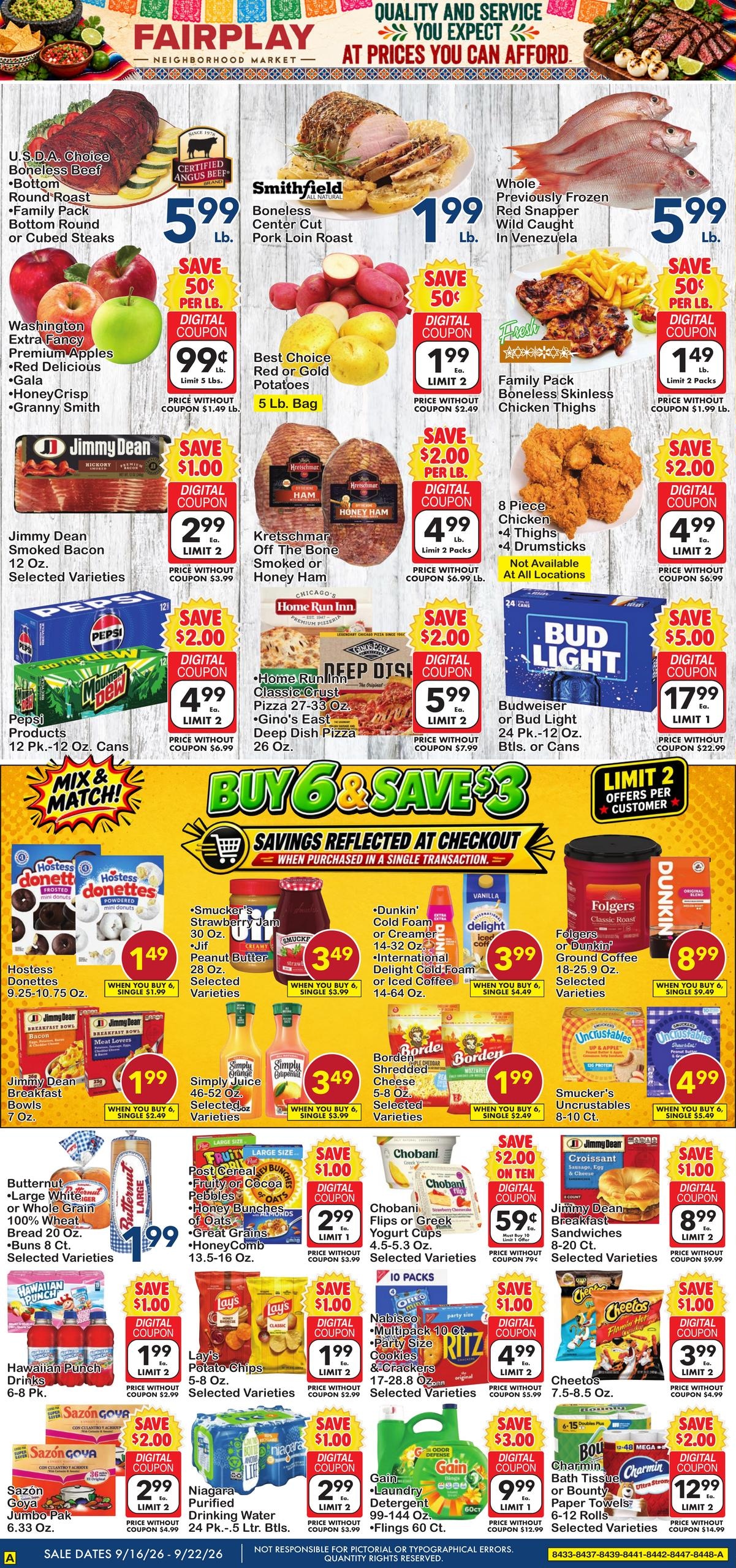 Fairplay Foods weekly ad page 1