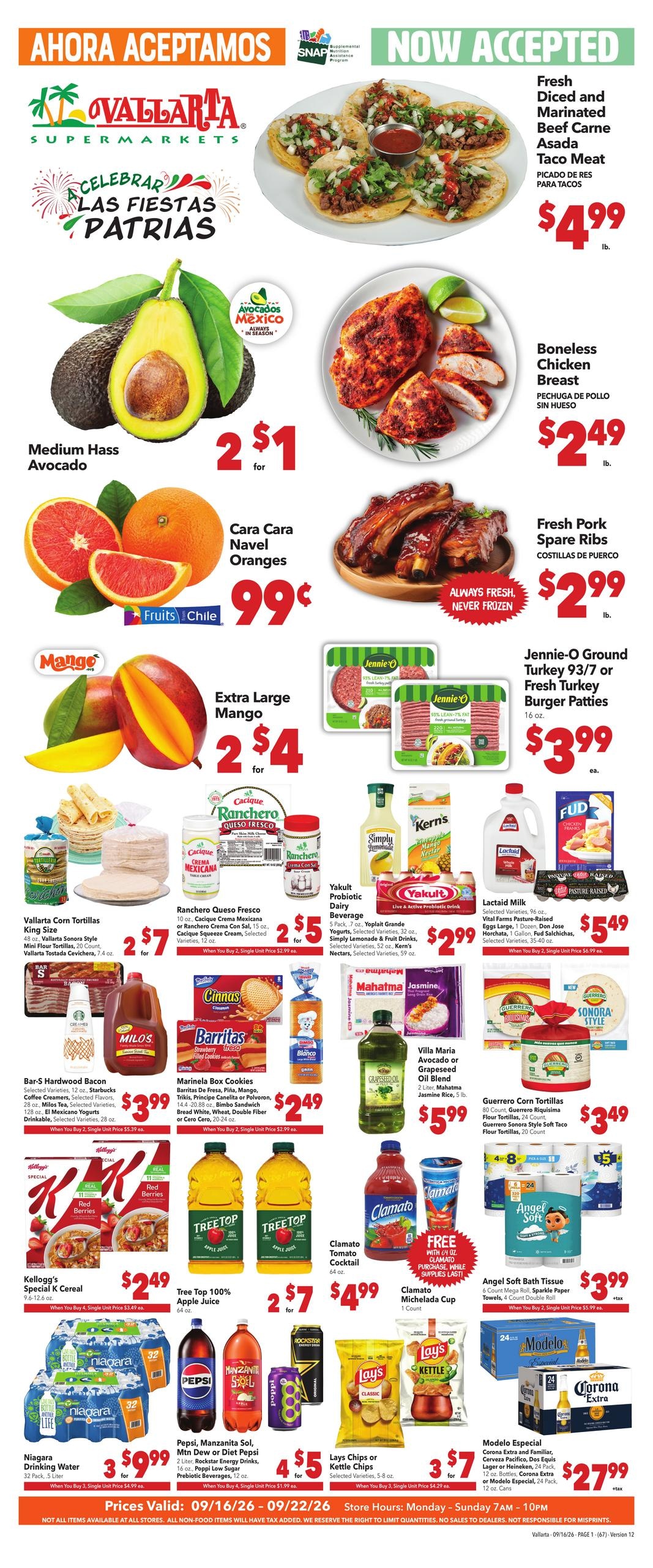 Vallarta Supermarkets weekly ad page 1