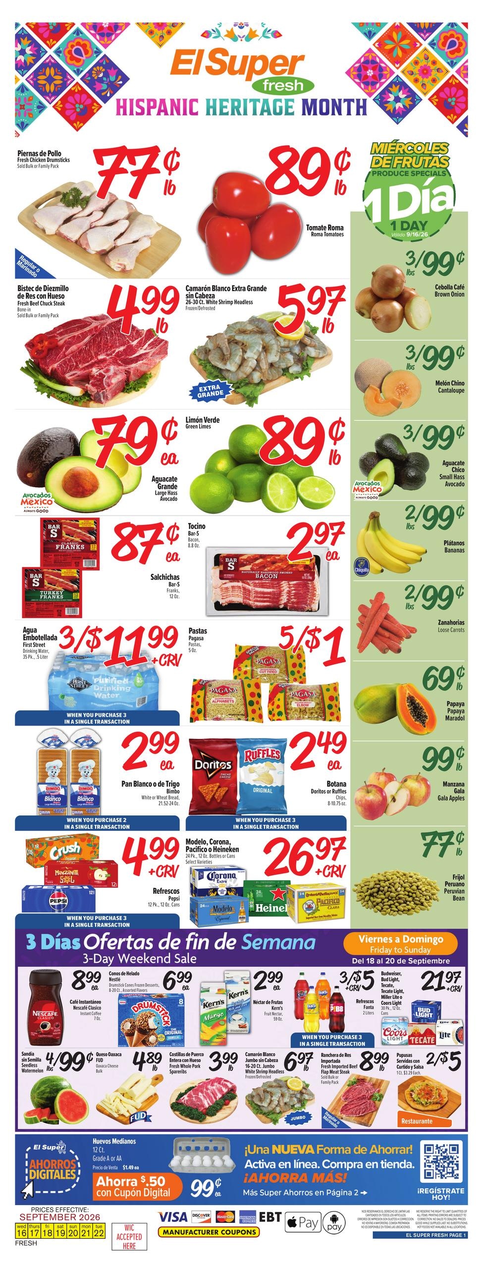 El Super Fresh weekly ad page 1