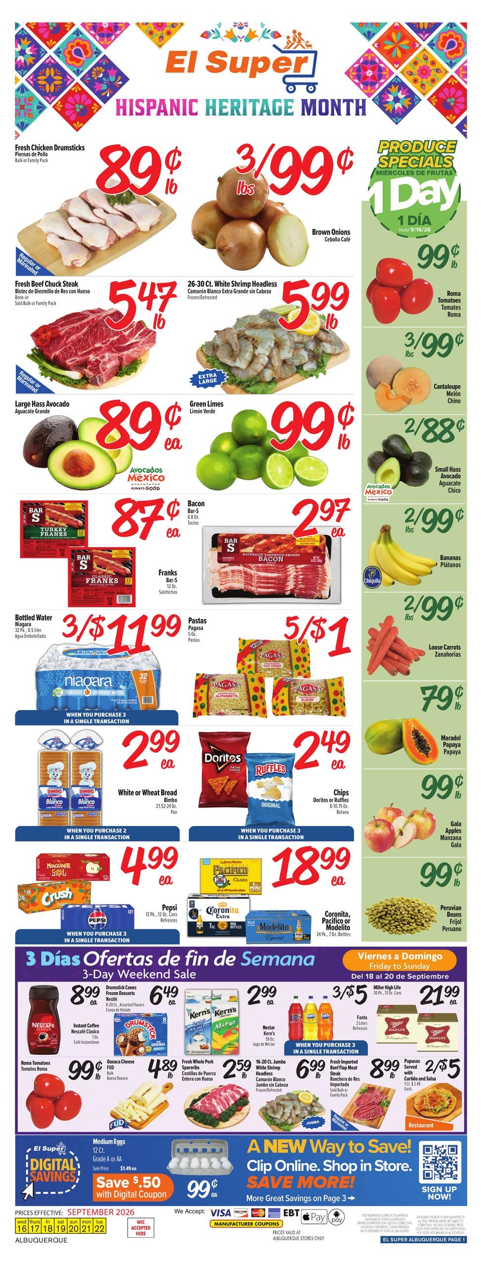 El Super weekly ad page 1