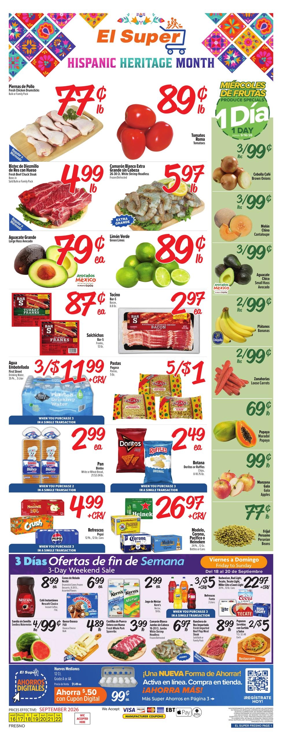 El Super weekly ad page 1
