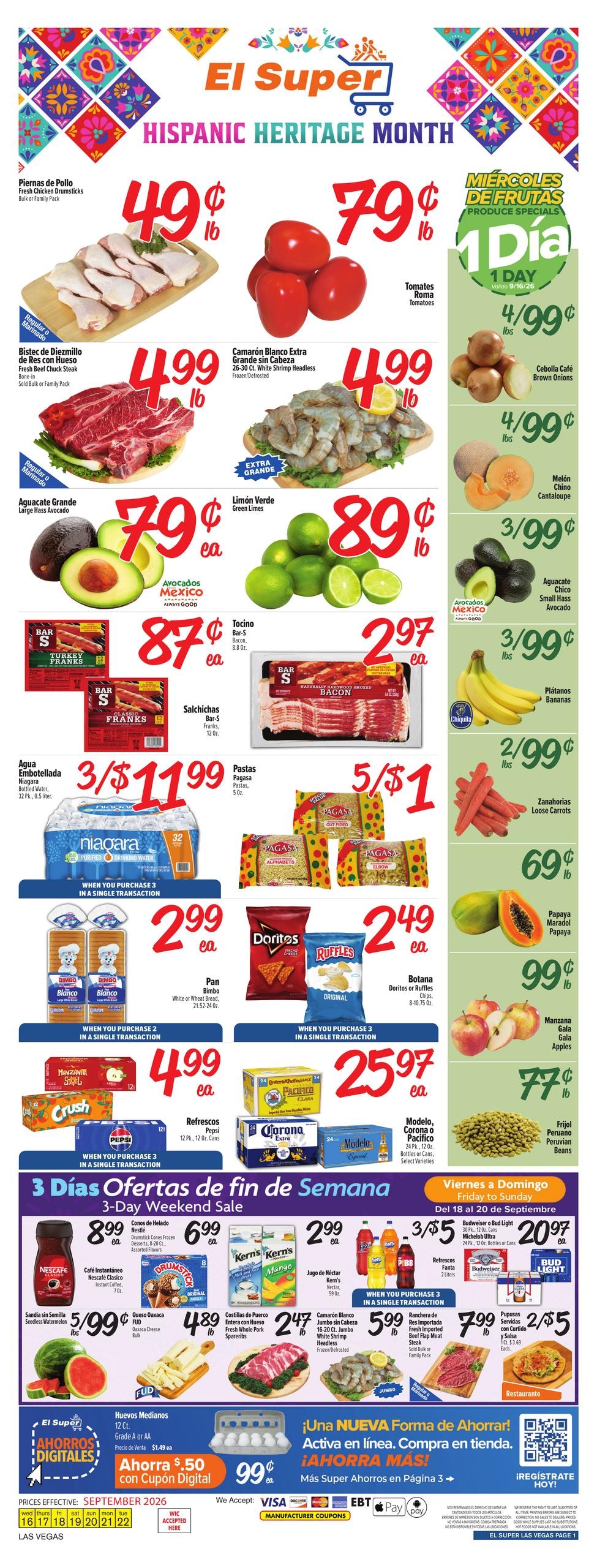 El Super weekly ad page 1