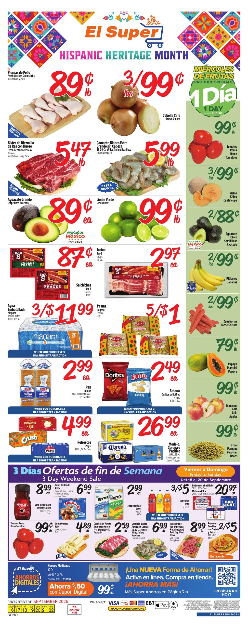 El Super weekly ad page 1