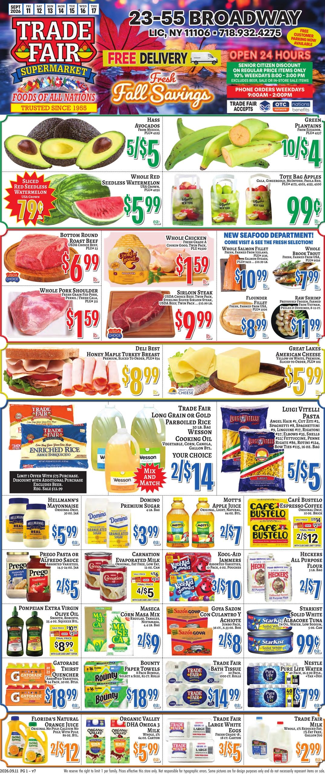 Trade Fair Supermarket weekly ad page 1