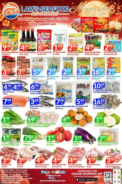 Lam's Seafood Market Indexed Weekly