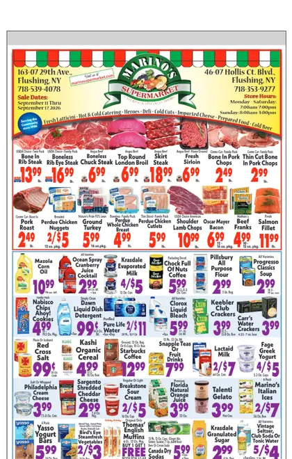 Marino's Supermarket Indexed Weekly