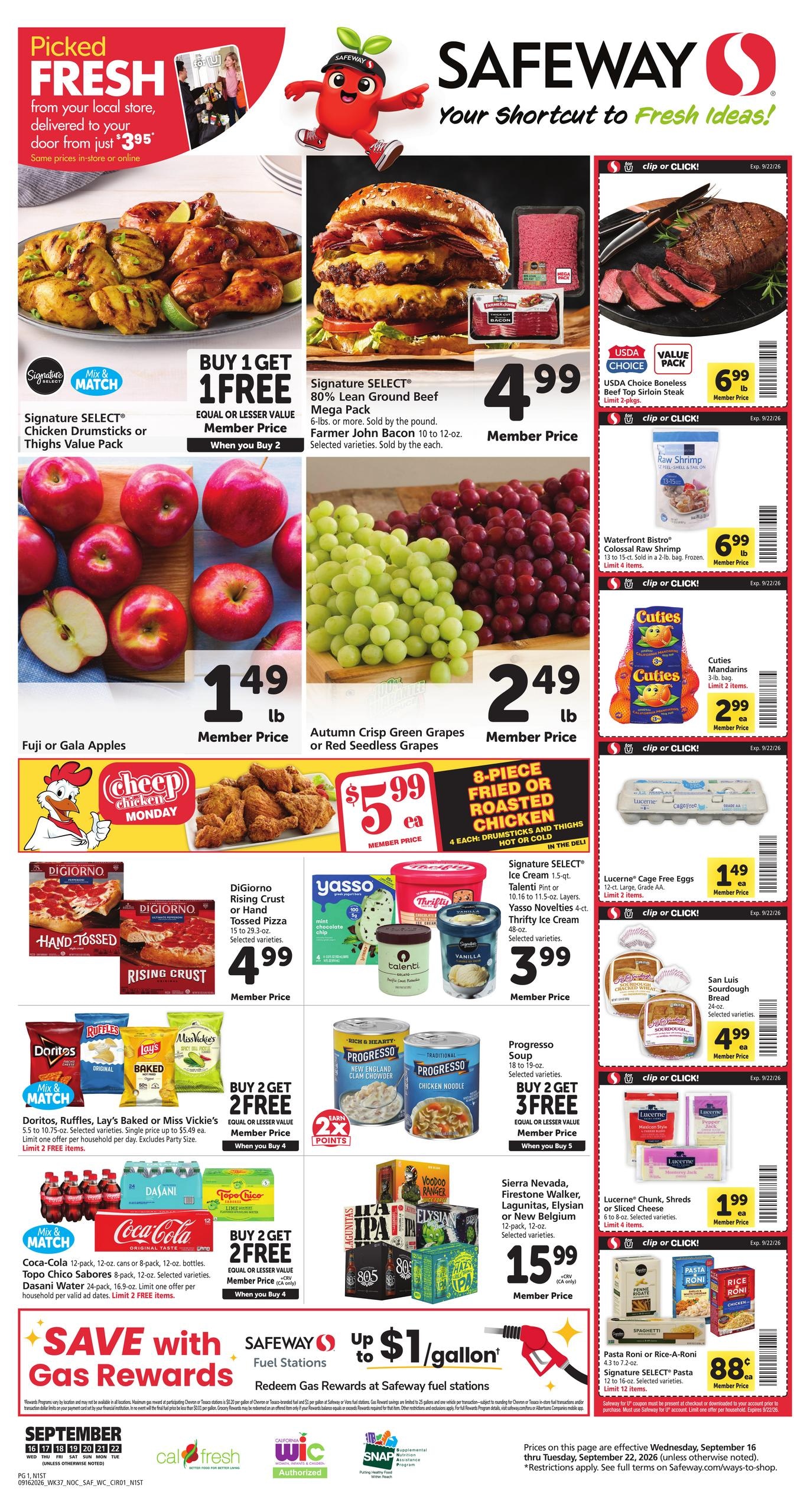 Safeway weekly ad page 1