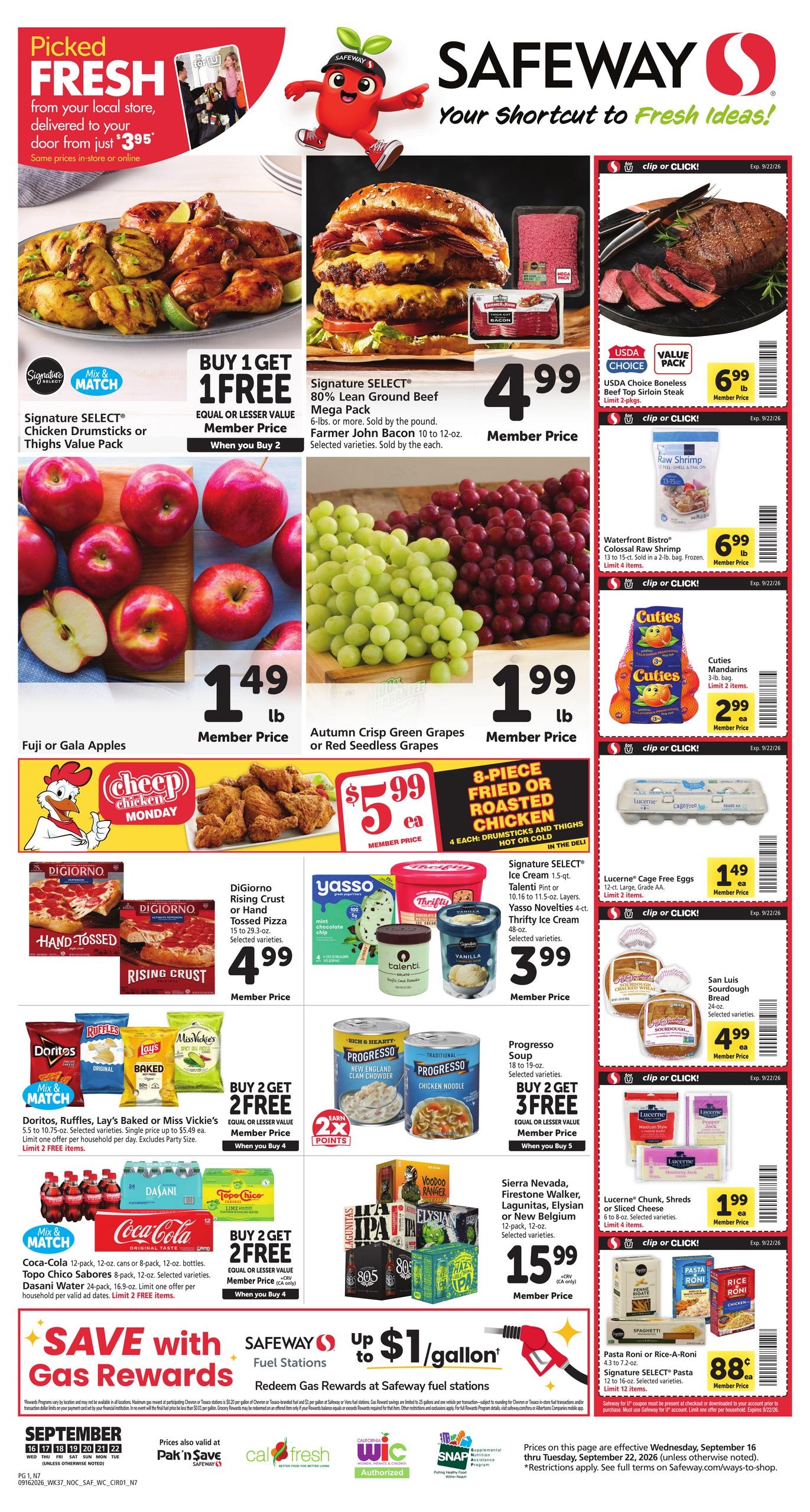 Safeway weekly ad page 1