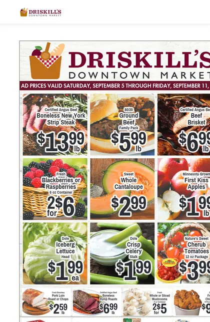 Driskill's Foods Indexed Weekly