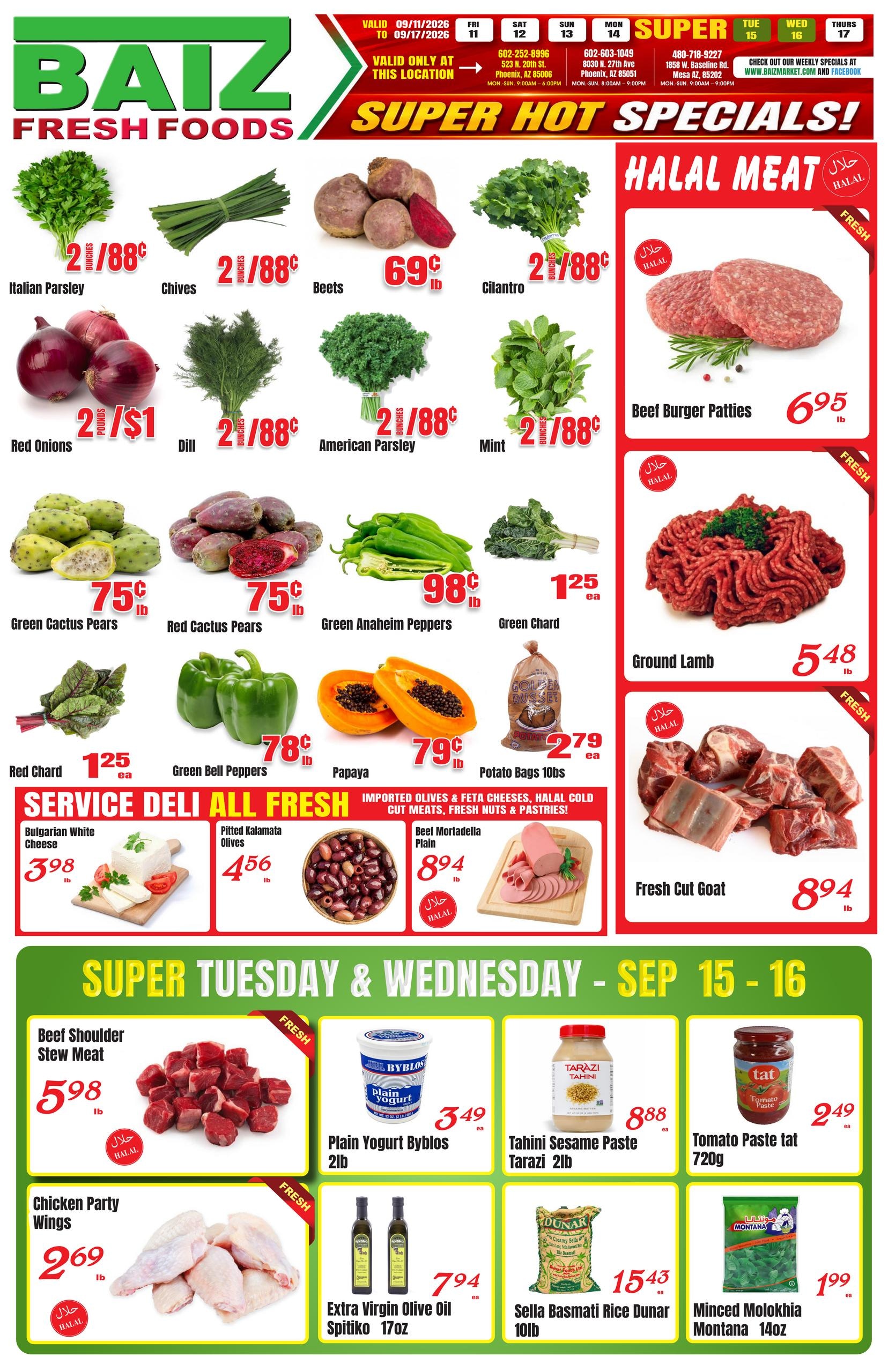 Baiz Market weekly ad page 1