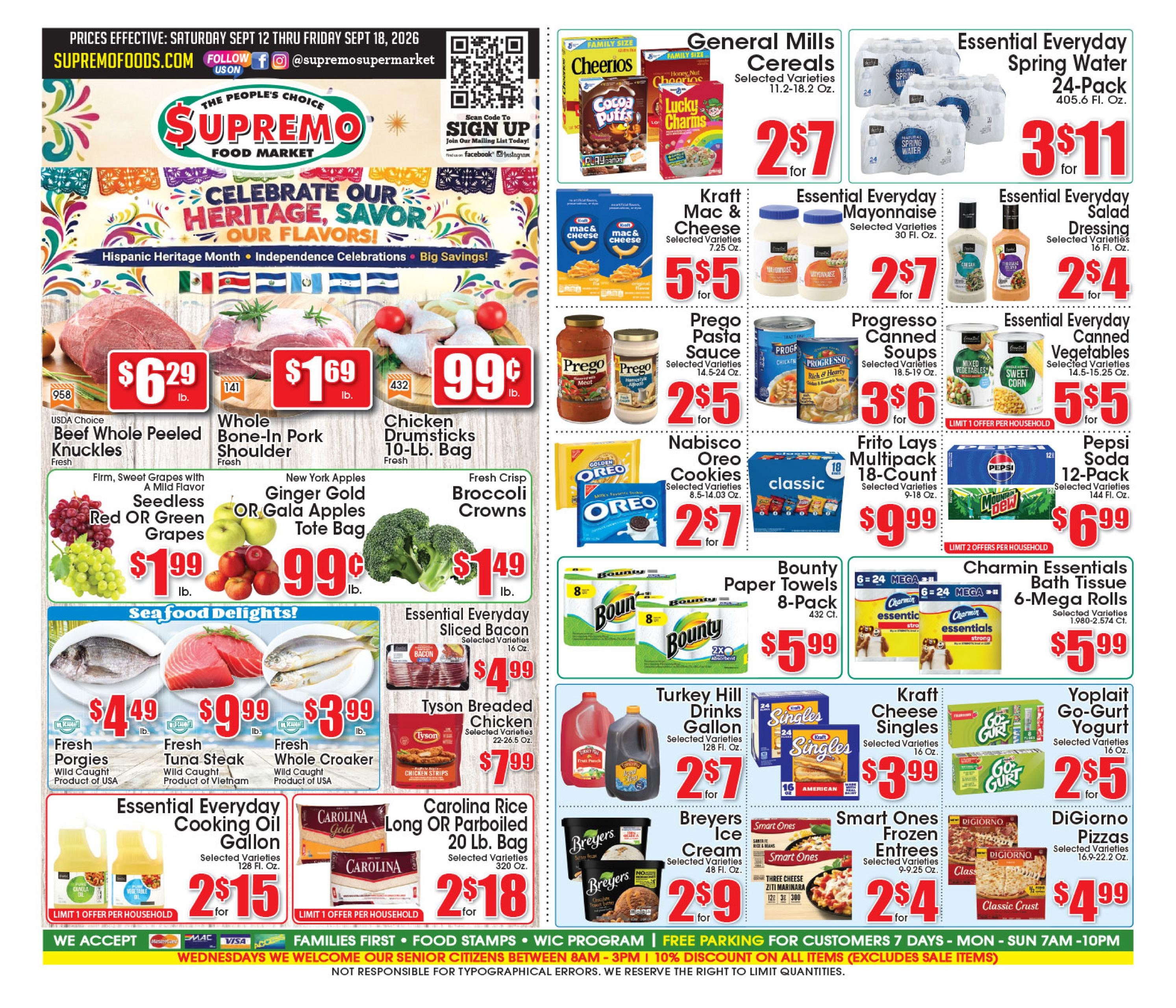 Supremo Foods Inc weekly ad page 1