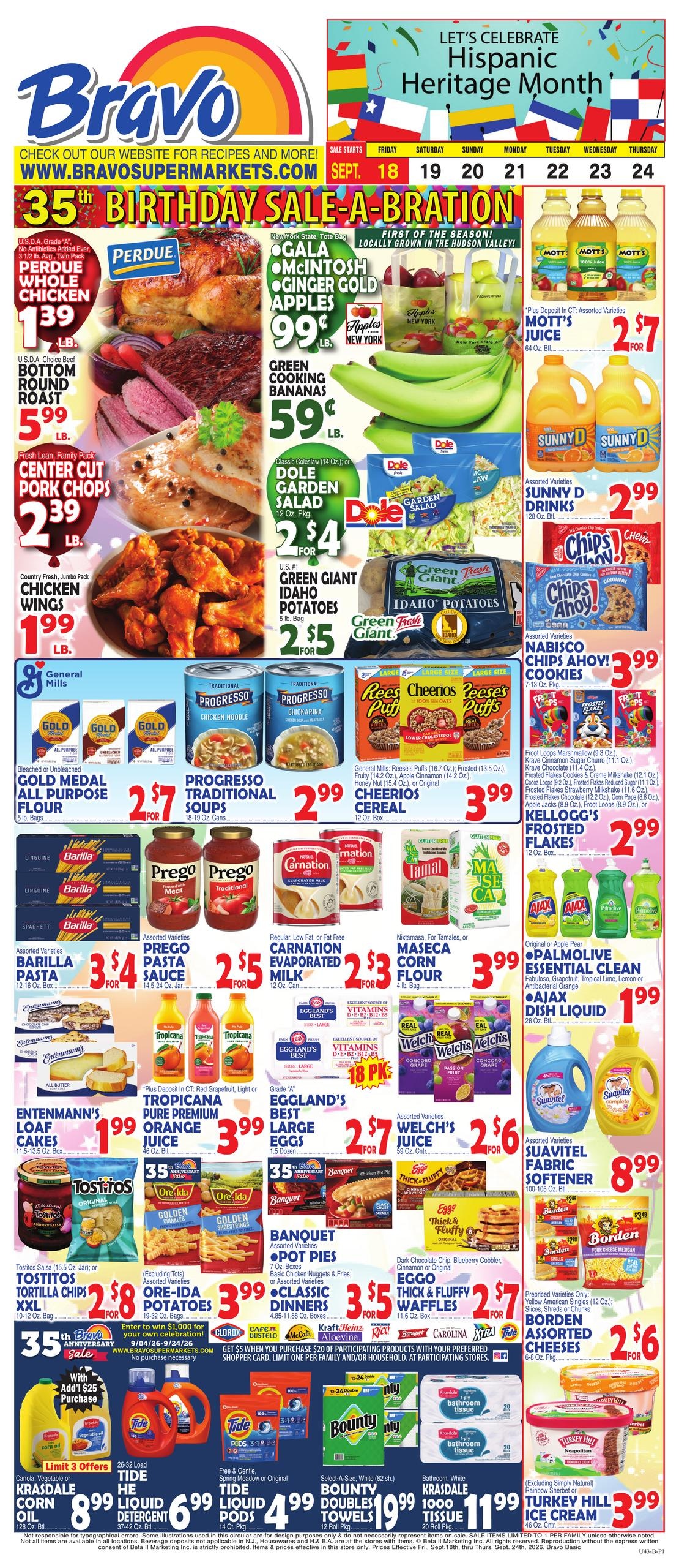 Bravo Supermarket weekly ad page 1
