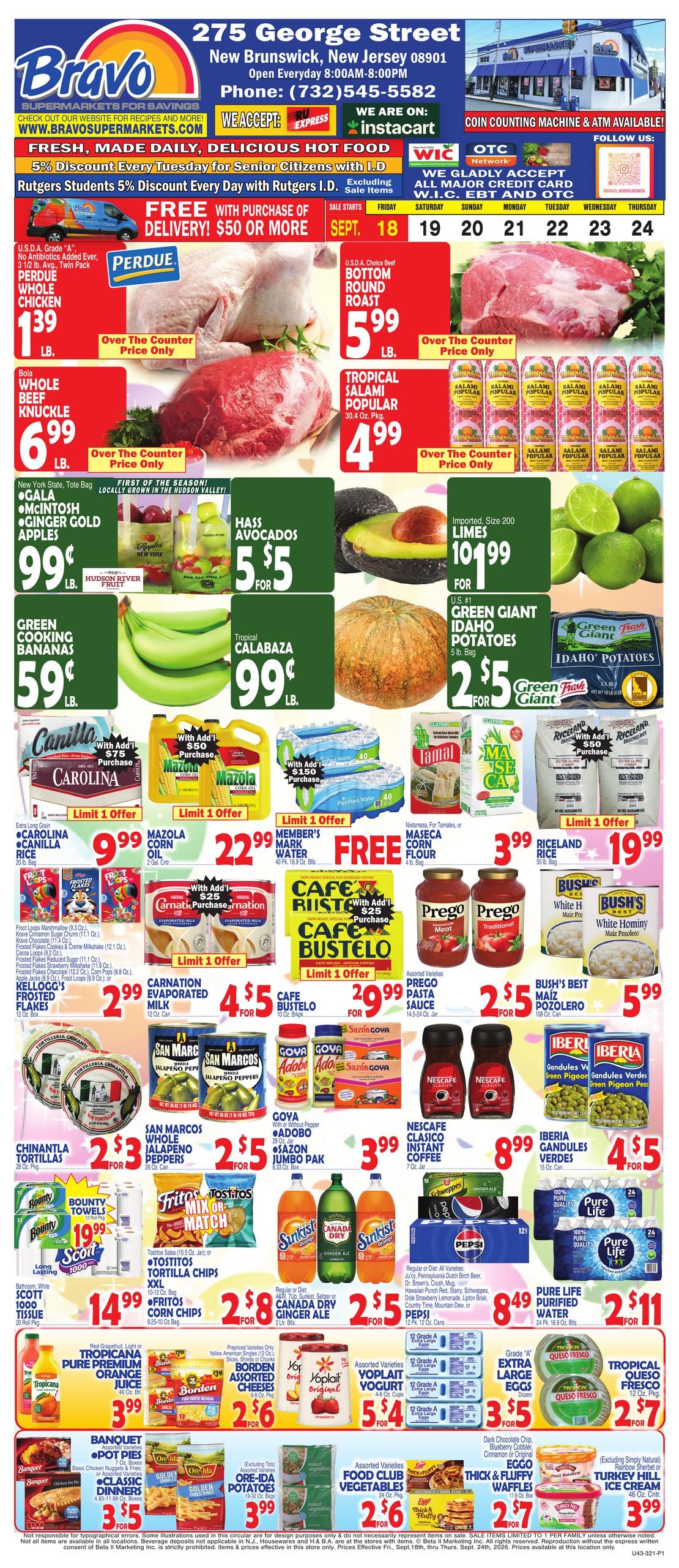 Bravo Supermarket weekly ad page 1
