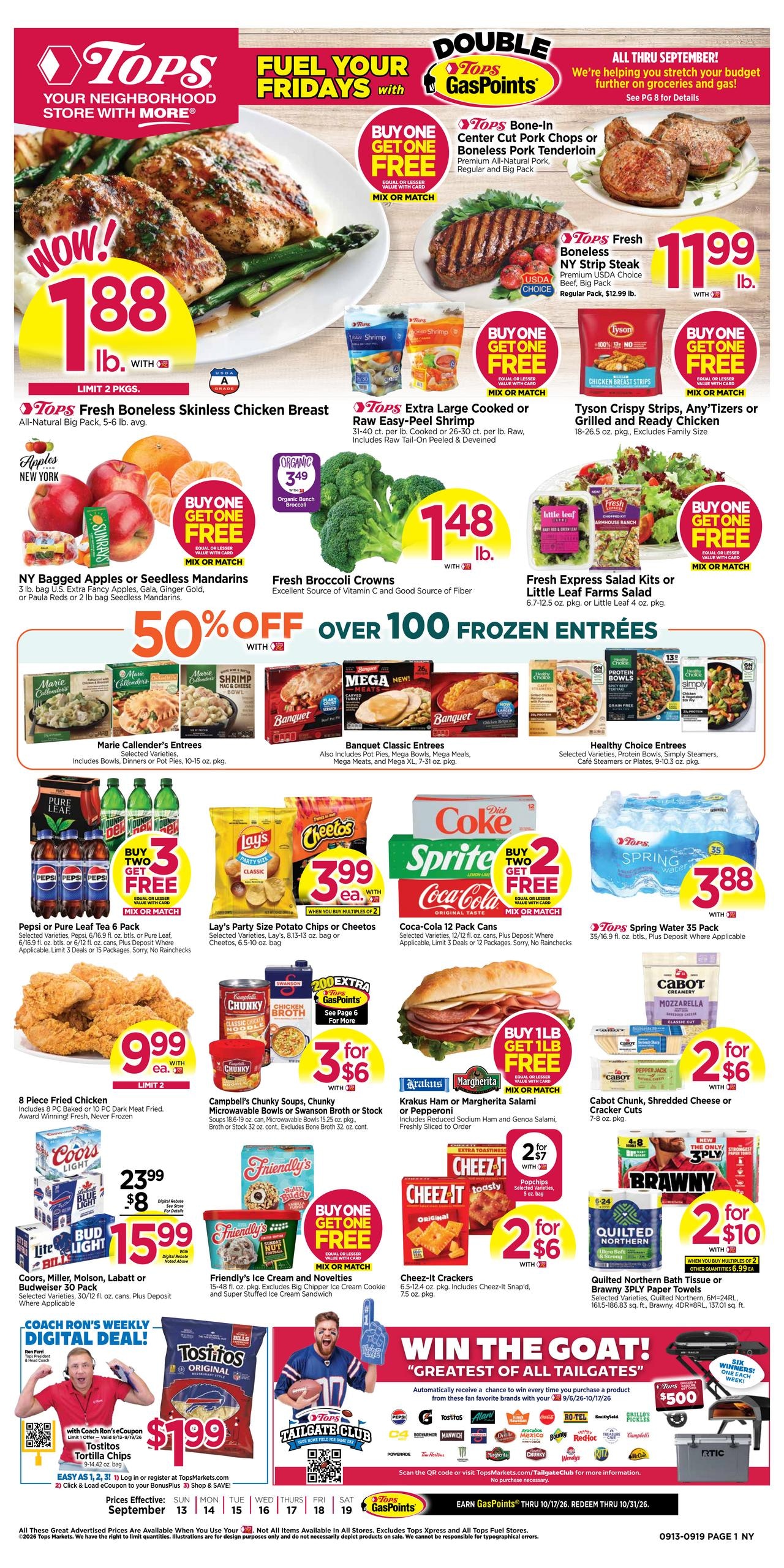 Tops Friendly Markets weekly ad page 1
