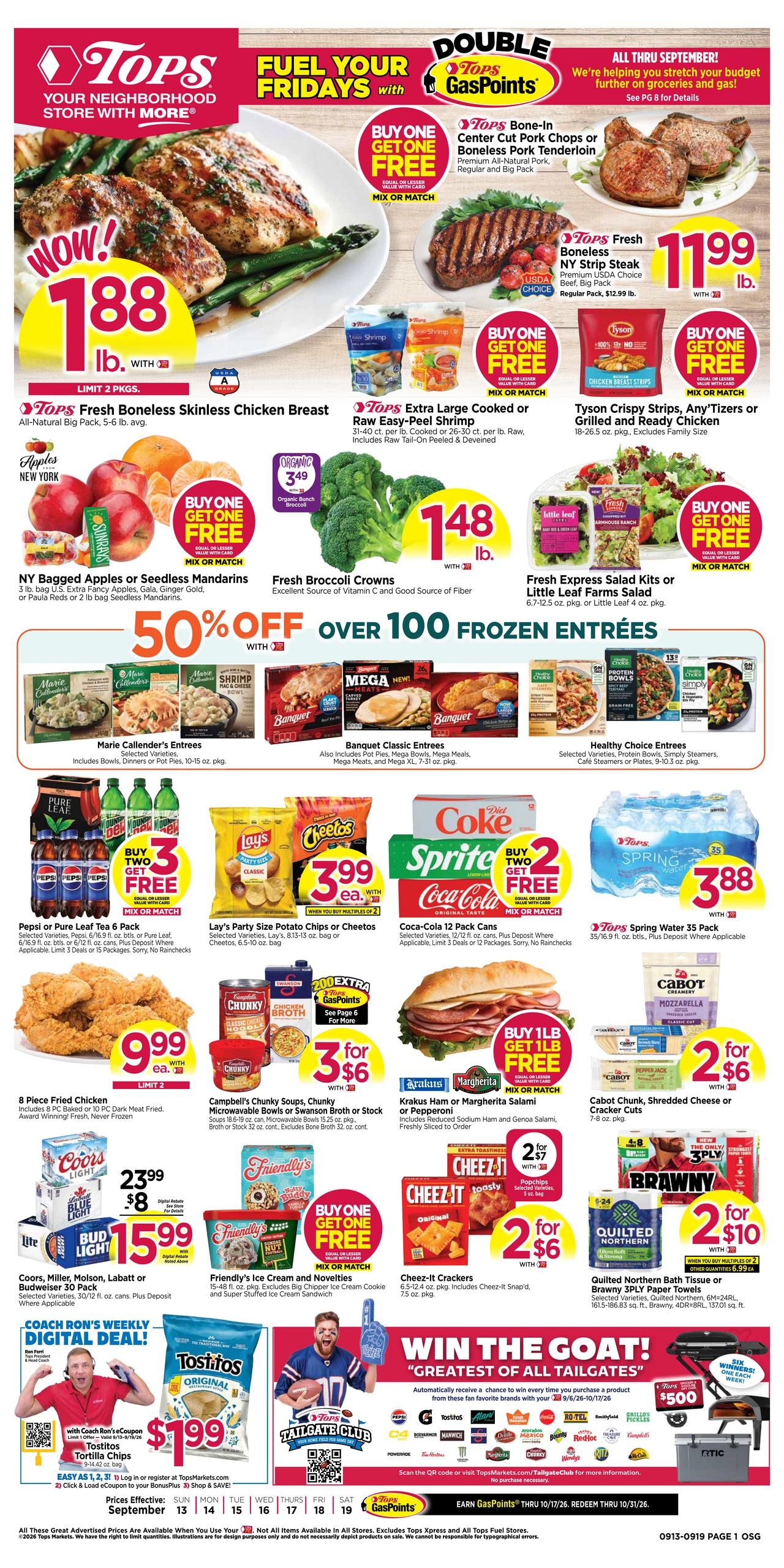 Tops Friendly Markets weekly ad page 1